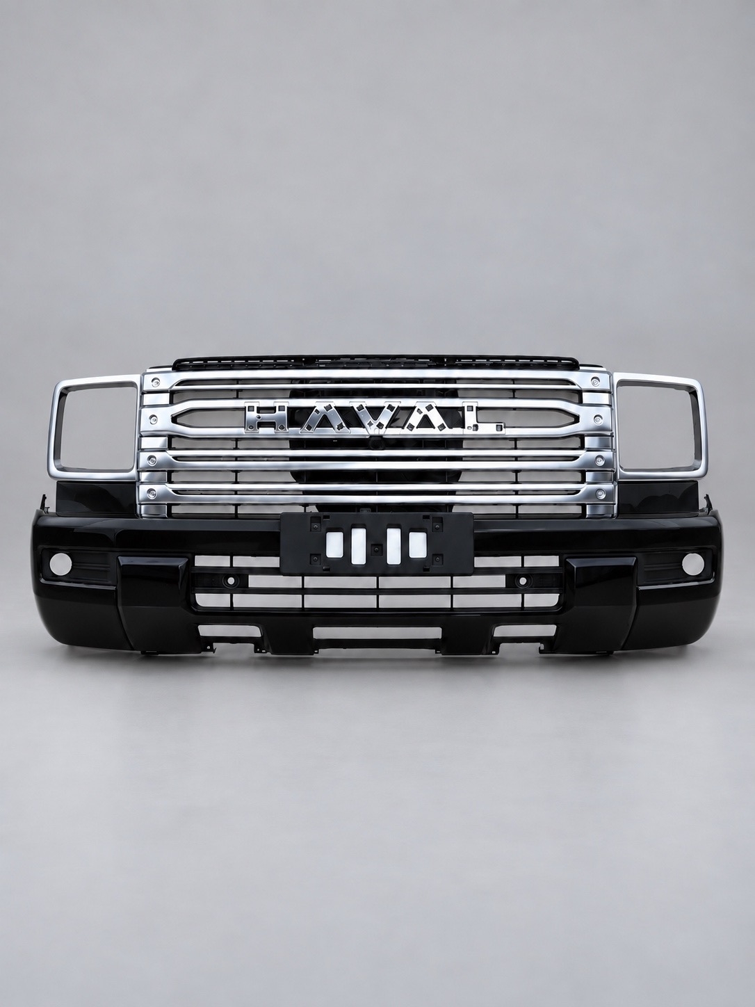 Передний бампер Haval H9 2024 год 2 gen. в сборе ЧЕРНЫЙ